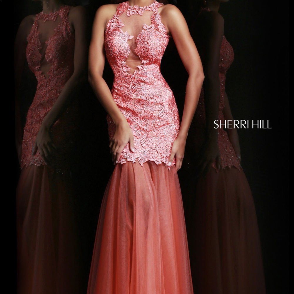 Sherri hill 9711 coral dress